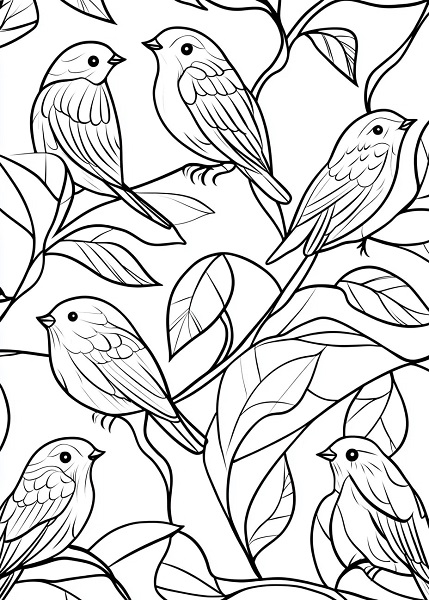 25 Free South African Winter Colouring Pages for Kids - Winter Birdwatching