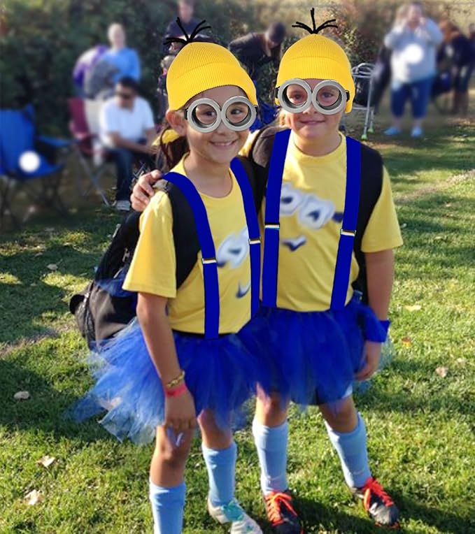 5 PCS Halloween Costume for Kids Girls,Goggles/Beanie/Tutu Skirt/Suspenders/Gloves Halloween Costume Accessories