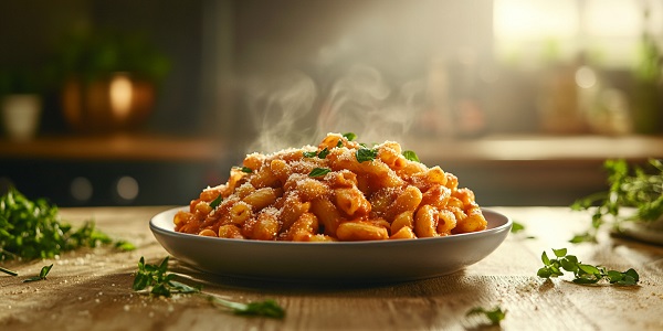 Simba Tomato Chip Topped Baked Macaroni Casserole