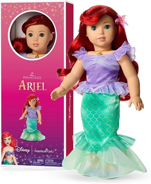 Disney Princess Fans Are Freaking Out Over Disney x American Girl Dolls 11 American Girl, Disney, Princess Ariel, 18-inch Doll, Red Wavy Hair, Aqua Eyes, Includes Accessories, Ages 6+
