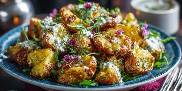 The Crispy Smashed Potato Salad Going Viral Right Now