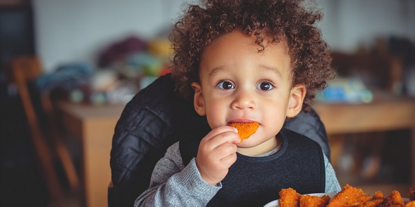 Baked Fish Fingers and Sweet Potato Chips for Toddlers