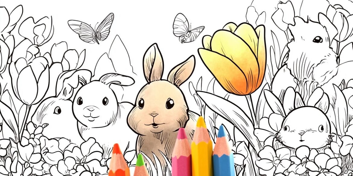 Easter Colouring Pages for Kids This Holiday - BabyYumYum Premium Members Only