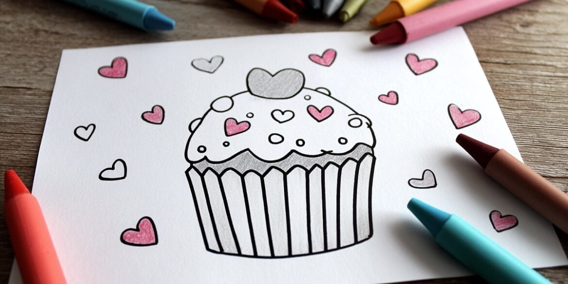 Cupcake Colouring Book for Kids