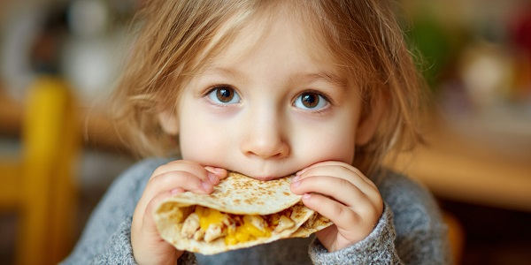 10-Minute Chicken and Veggie Quesadilla for Toddlers