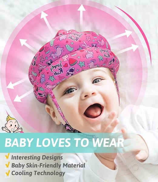 Do Baby Head Protectors Actually Keep Your Baby Safe? 14 Baby Head Protector - Baby Helmet for Crawling Walking Running - No Bumps and Soft Cushion - Adjustable Protective Cap Infant Baby Safety Headguard - Toddler Helmets 6-12 Months 1-2 Years Old
