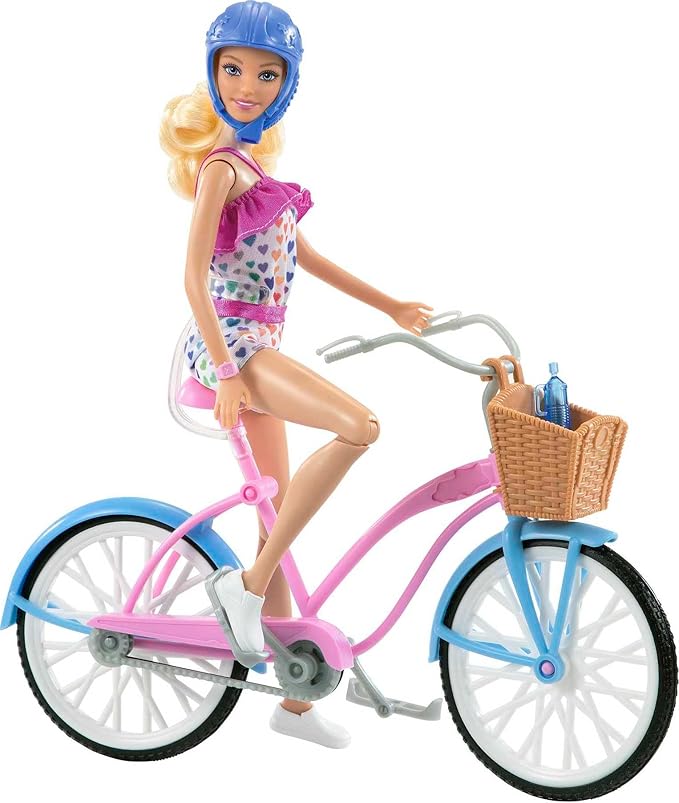 What Makes Barbie Mysteries: Beach Detectives So Fun 11 Barbie Doll and Bike Playset with Doll (11.5 in, Blonde), Bicycle with Rolling Wheels & Water Bottle Accessory, Gift for 3 to 7 Year Olds