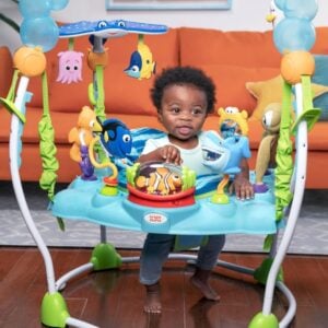 Bright Starts Disney Baby Finding Nemo Sea of Activities Baby Activity Center Jumper with Interactive Toys, Lights, Songs & Sounds, 6-12 Months