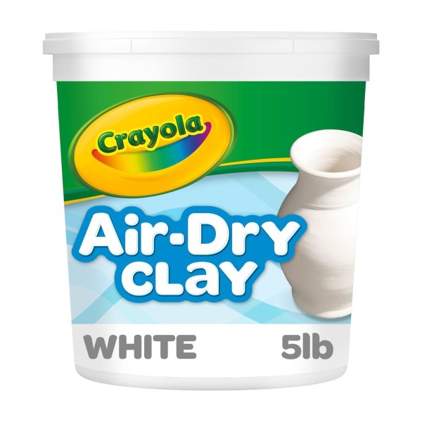 Crayola Air Dry Clay (5lbs), Teacher Supplies, Natural White Modeling Clay for Kids, Sculpting Material, Bulk Craft Supplies for Art Classrooms