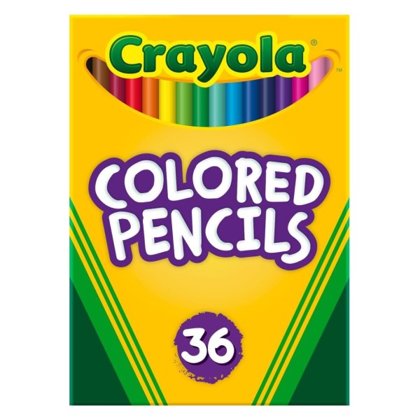 Crayola Colored Pencils (36ct), Kids Pencil Set, Pre-Sharpened Coloring Book Pencils for Kids & Adults, Arts & Crafts Supplies, Coloring Gift, Ages 3+