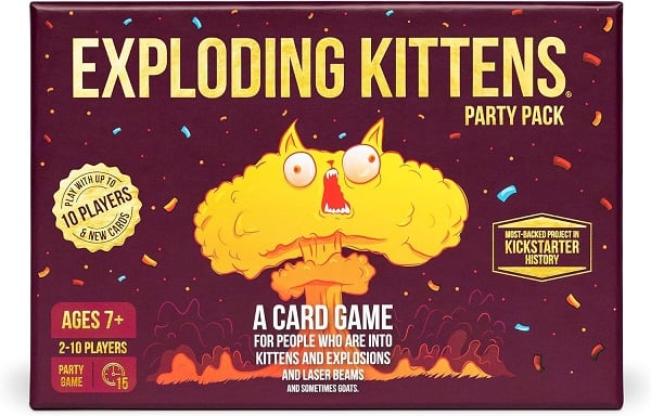 Exploding Kittens Party Pack - 2-10 Players - Ages 7+ - 15 Minutes to Play - Party & Family Card Game for Kids & Adults