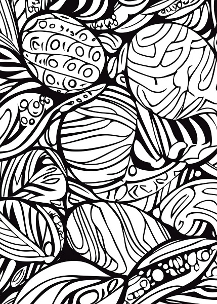 Traditional African patterns on Easter eggs - Free Easter Colouring Pages for Kids (13)
