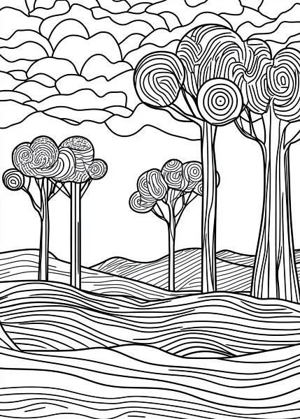 South African landscape - Free Easter Colouring Pages for Kids (23)