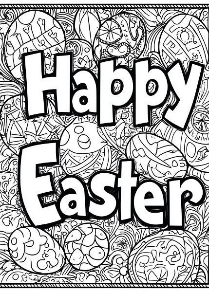 Happy Easter - Free Easter Colouring Pages for Kids (31)