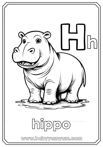 Hippo Copyable H – Hippo - BabyYumYum