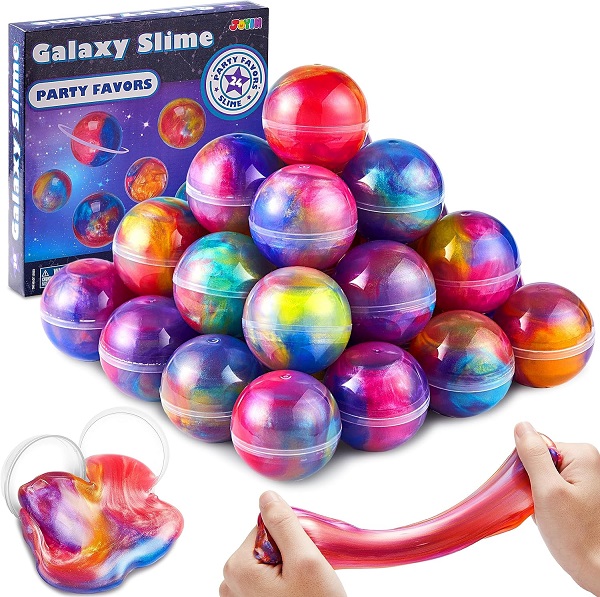 How to Make Slime at Home (No Borax Needed!) 13 JOYIN Slime Party Favors, 24 Pack Galaxy Slime Ball - Stretchy, Non-Sticky, Mess-Free, Stress Relief, and Safe - Toys for Girls and Boys - Classroom Reward, Party Supplies