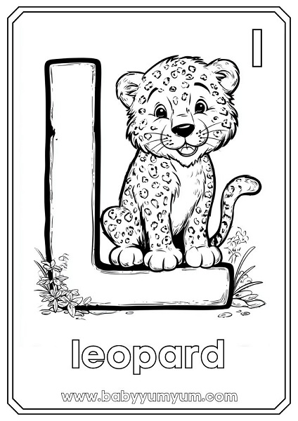L – Leopard Leopards are powerful cats that love climbing trees. Their golden fur is covered in spots, and they hunt mostly at night.