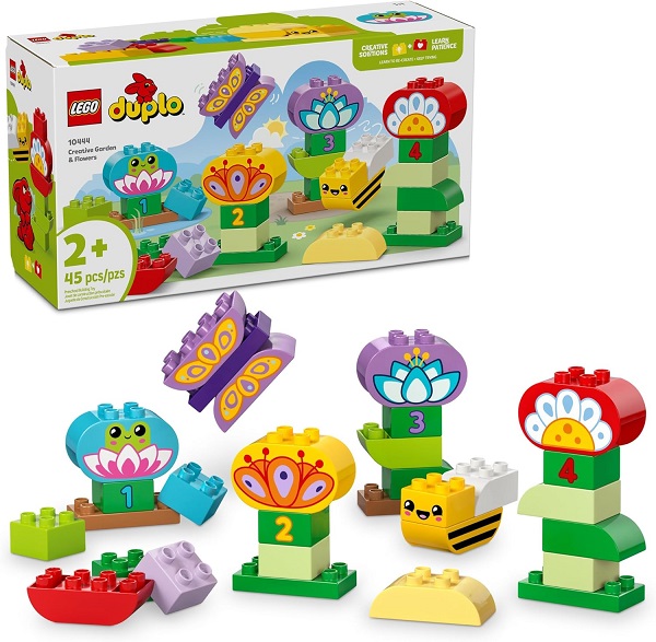 LEGO DUPLO Town Creative Garden & Flowers Building Toy Playset - Preschool Learning and Educational Flower Toy for Toddlers, Boys and Girls, Ages 2+ - Baby Gift Idea - 10444