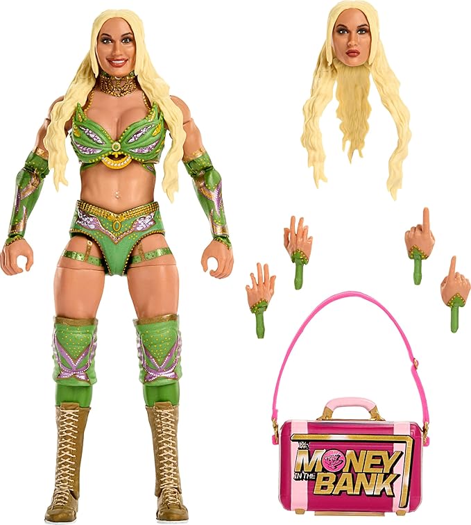 Mattel WWE Ultimate Edition Action Figure & Accessories Set, Tiffany Stratton 6-inch Collectible with Swappable Heads & Hands, 30 Articulation Points