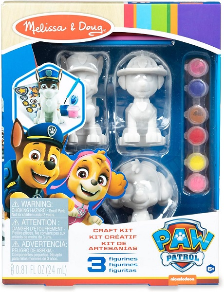 Melissa & Doug PAW Patrol Craft Kit - 3 Decorate Your Own Pup Figurines - PAW Patrol Toys For Boys And Girls, PAW Patrol Painting Set, PAW Patrol Activity For Birthday Parties, Painting For Ages 6+