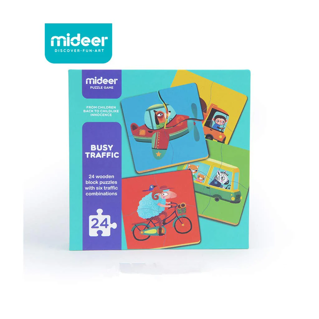 6 Fun and Easy Easter Basket Ideas for Every Age 16 Mideer Busy Traffic Puzzle Set from Playing & Learning