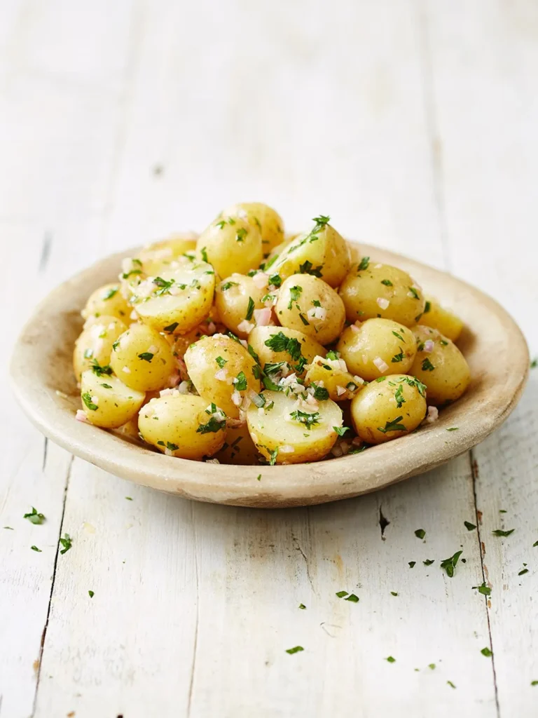 New potato salad with shallots, parsley & vinaigrette