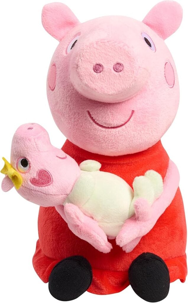 Peppa Pig Lil Friends Big Sis 11.5-inch Plush Stuffed Animal Featuring Baby Evie, Soft Toys for Fans, Girls, Preschoolers, Kids, Ages 3 and Up by Just Play