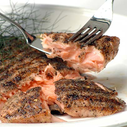 Peppered Salmon on the Braai