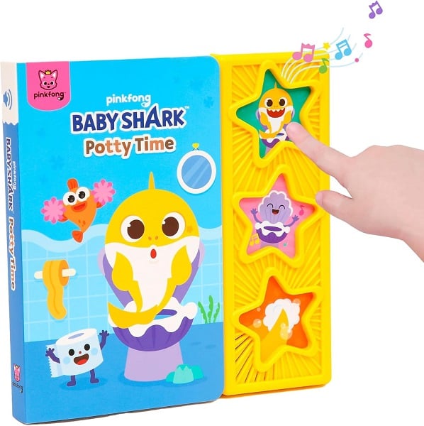 Pinkfong Baby Shark Potty Time Sound Book: Interactive Potty Training StorybookㅣBaby Learning Toys l Interactive Electronic Educational Learning for Preschoolers and Toddlers 1-3