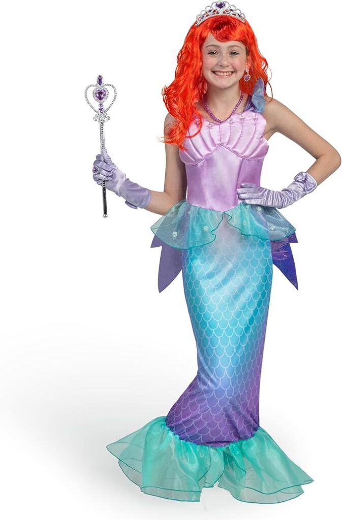 Spooktacular Creations Halloween Mermaid Costume for Girls, Little Mermaid Dress, Princess Dress Up for Girls 4-6 for DressUp