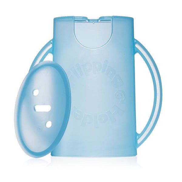 Squeeze Proof Food Pouch Holder for Toddlers, Babies, Kids, Mess Free No Squeeze Juice Box Drink and Applesauce Snack Holder with Easy Grip Handles and Lid