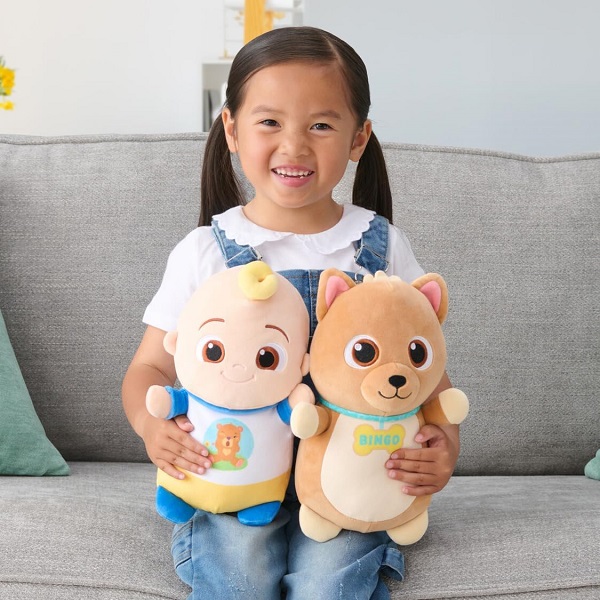 Squishmallows Original 10-Inch “Cocomelon” JJ and Bingo HugMees 2-Pack – Ultrasoft Official Jazwares Plush