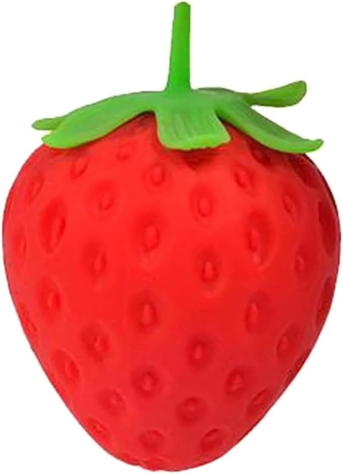 Strawberry Squishy, Strawberry Squishy Sensory Fidget Giant Jumbo Big Slow Rising Stress Ball Squeeze Toy Fruit Realistic for Relief