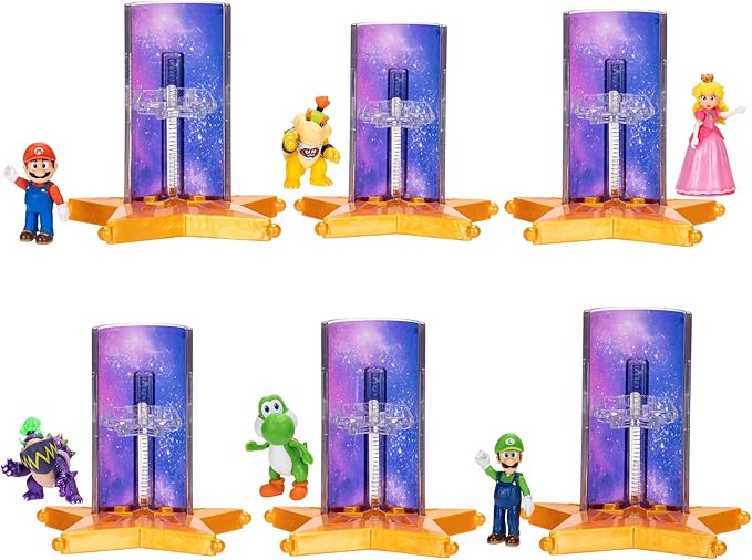 The Super Mario Galaxy Movie Toys on Amazon Kids Want Now 19 The Super Mario Galaxy Movie – 1.5” Mini Figures with Star Launcher Accessory 6-Pack Bundle - Includes Mario, Luigi, Yoshi, Princess Peach, Bowser Jr., and Wonder Bowser Jr.