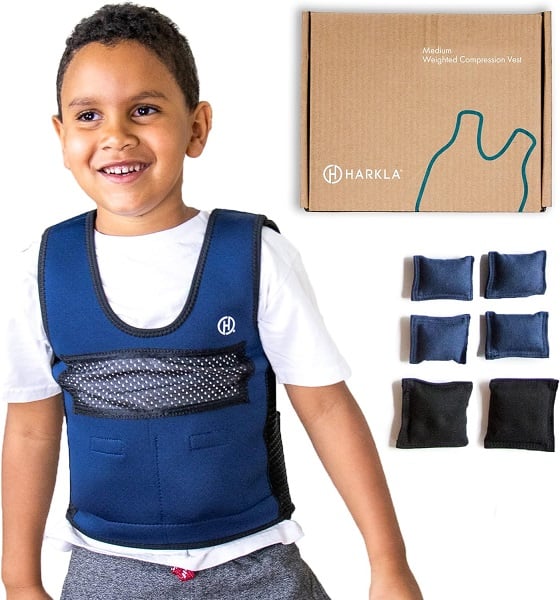 Weighted Vest for Kids - Neoprene Compression Vest - Ages 5 to 9 - Adjustable Kids Weighted Vest