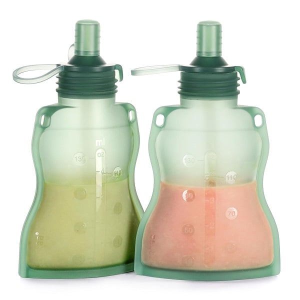 haakaa Yummy Pouch Reusable Baby Food Pouch, Reusable Pouches for Toddlers Kids Squeezable Pouch