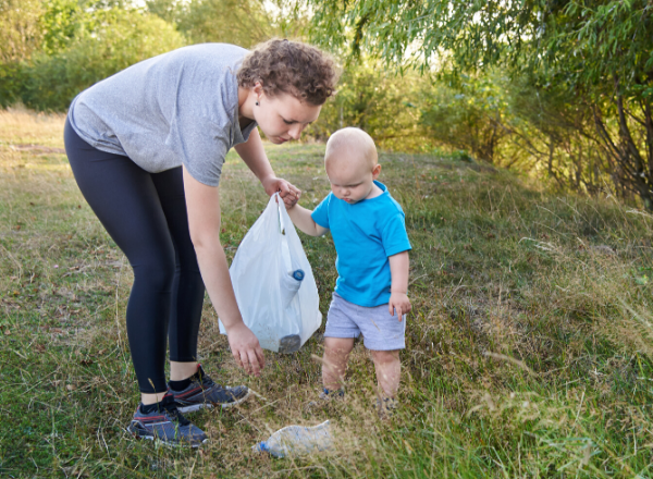 What Type of Mom Will You Be? Take the Quiz 14 mom with toddler son picking up litter - BabyYumYum
