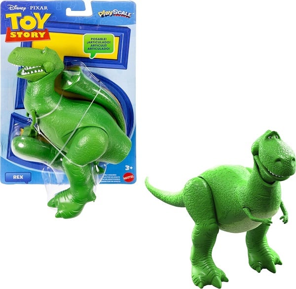 ​Mattel Disney and Pixar Toy Story 5 Rex Action Figure | 7-inch Playscale, 1 Key Character, 8+ Posable Joints, Movie-Accurate Design